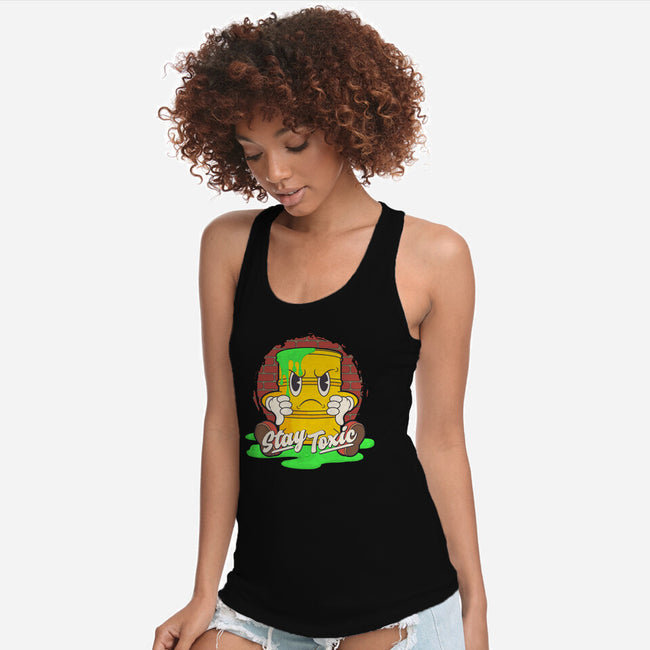 Stay Toxic-womens racerback tank-RoboMega