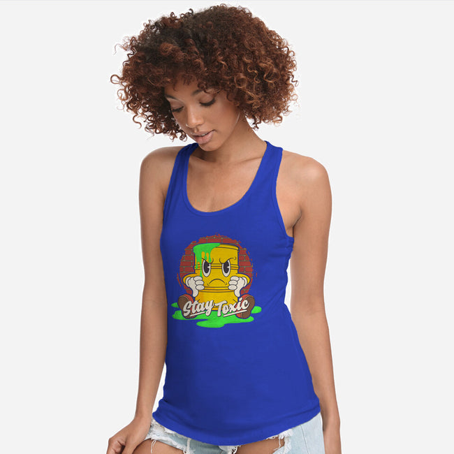 Stay Toxic-womens racerback tank-RoboMega