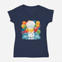Sky Home-womens v-neck tee-Vallina84