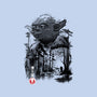 The Master In The Swamp Sumi-e-womens fitted tee-DrMonekers