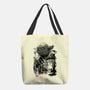 The Master In The Swamp Sumi-e-none basic tote bag-DrMonekers