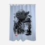 The Master In The Swamp Sumi-e-none polyester shower curtain-DrMonekers