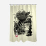 The Master In The Swamp Sumi-e-none polyester shower curtain-DrMonekers