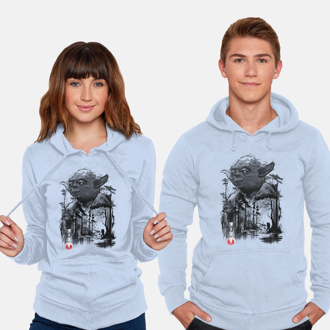 The Master In The Swamp Sumi-e-unisex pullover sweatshirt-DrMonekers