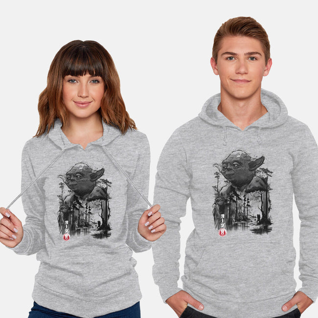 The Master In The Swamp Sumi-e-unisex pullover sweatshirt-DrMonekers