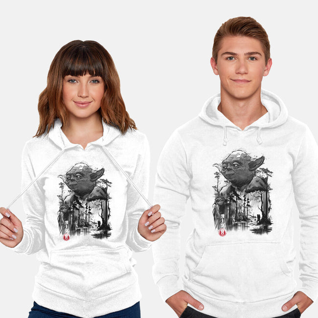 The Master In The Swamp Sumi-e-unisex pullover sweatshirt-DrMonekers