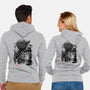The Master In The Swamp Sumi-e-unisex zip-up sweatshirt-DrMonekers