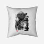 The Master In The Swamp Sumi-e-none removable cover w insert throw pillow-DrMonekers