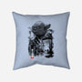 The Master In The Swamp Sumi-e-none removable cover throw pillow-DrMonekers