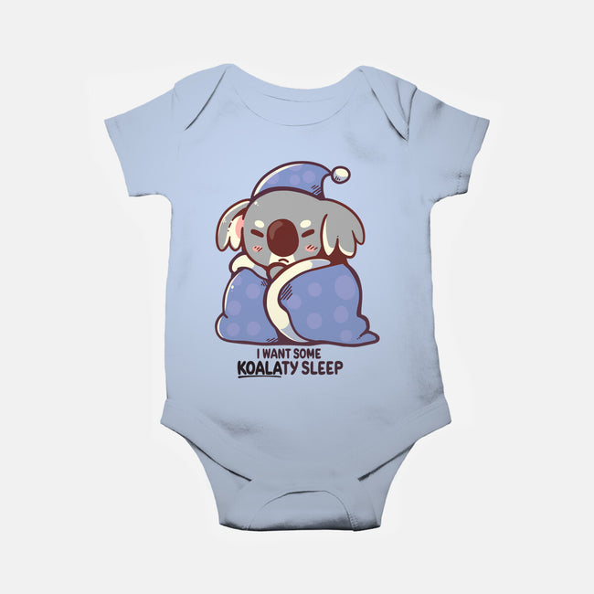 I Want Some Koalaty Sleep-baby basic onesie-TechraNova