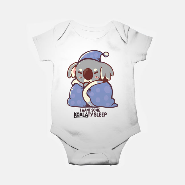 I Want Some Koalaty Sleep-baby basic onesie-TechraNova