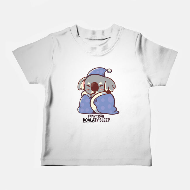 I Want Some Koalaty Sleep-baby basic tee-TechraNova