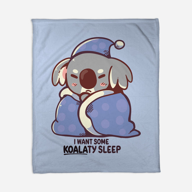 I Want Some Koalaty Sleep-none fleece blanket-TechraNova