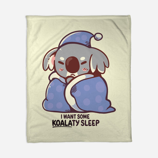 I Want Some Koalaty Sleep-none fleece blanket-TechraNova