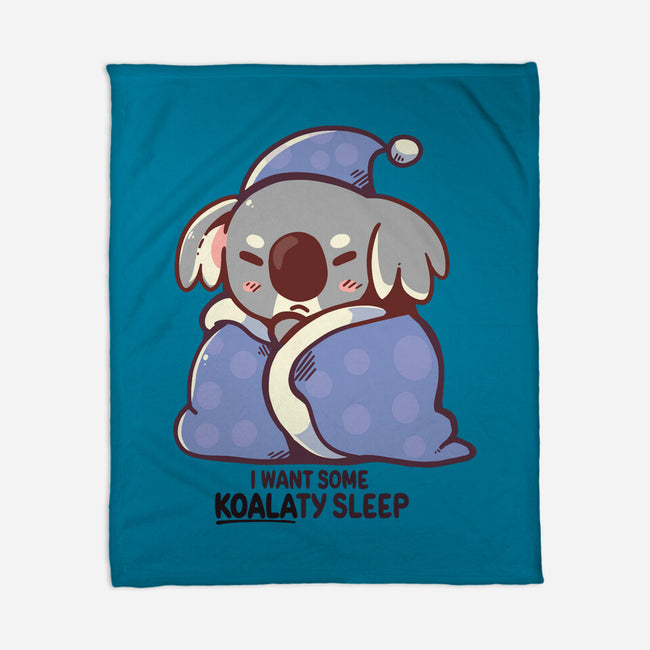 I Want Some Koalaty Sleep-none fleece blanket-TechraNova