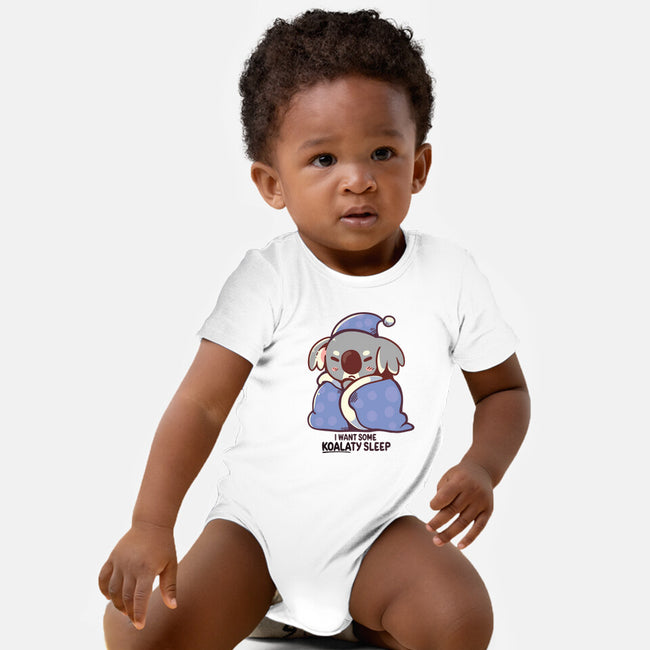 I Want Some Koalaty Sleep-baby basic onesie-TechraNova