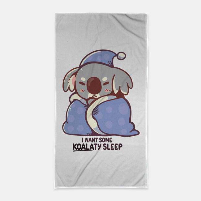 I Want Some Koalaty Sleep-none beach towel-TechraNova