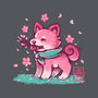 Spring Time Shiba-none removable cover w insert throw pillow-TechraNova