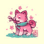 Spring Time Shiba-none removable cover w insert throw pillow-TechraNova