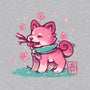 Spring Time Shiba-womens fitted tee-TechraNova