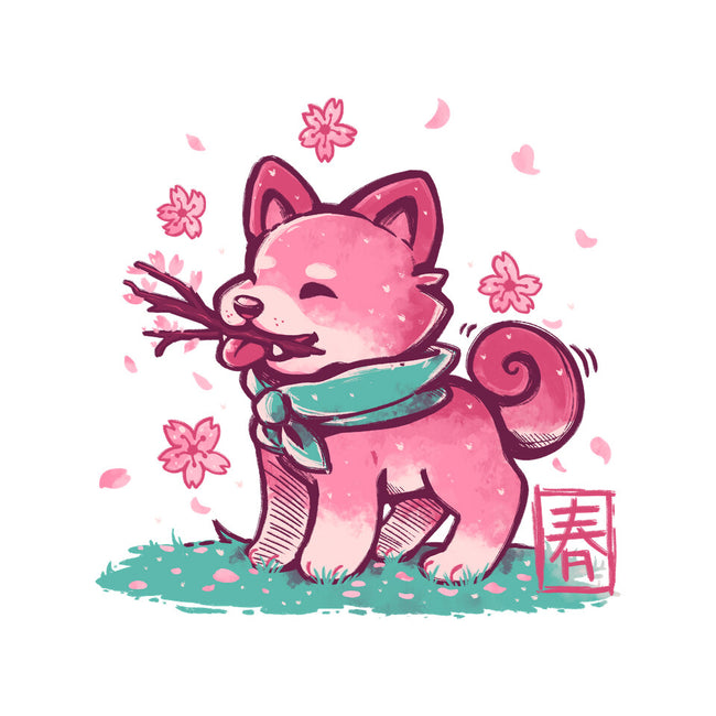 Spring Time Shiba-womens v-neck tee-TechraNova