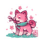 Spring Time Shiba-none removable cover w insert throw pillow-TechraNova