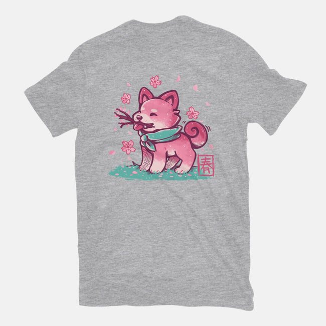 Spring Time Shiba-womens fitted tee-TechraNova