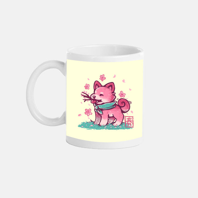 Spring Time Shiba-none mug drinkware-TechraNova