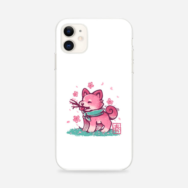 Spring Time Shiba-iphone snap phone case-TechraNova