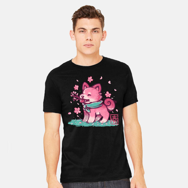 Spring Time Shiba-mens heavyweight tee-TechraNova