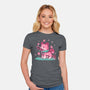 Spring Time Shiba-womens fitted tee-TechraNova