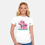 Spring Time Shiba-womens fitted tee-TechraNova