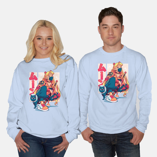 Waxing Moon-unisex crew neck sweatshirt-Bruno Mota