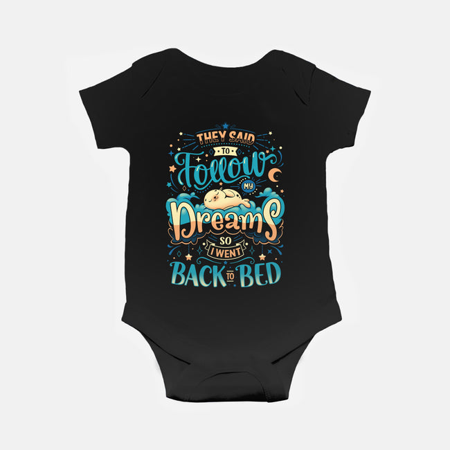 Back To Dreaming-baby basic onesie-Snouleaf