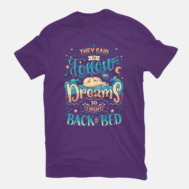 Back To Dreaming-womens fitted tee-Snouleaf