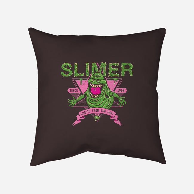 Slimer-none removable cover w insert throw pillow-manospd