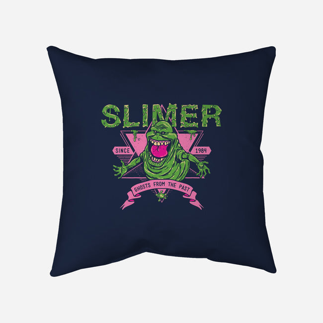 Slimer-none removable cover w insert throw pillow-manospd