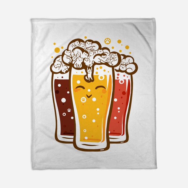 Beers And Cats-none fleece blanket-erion_designs