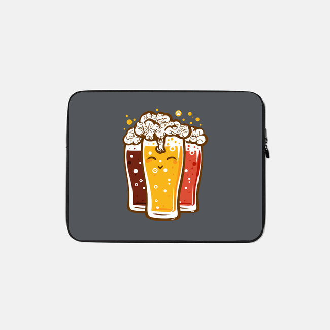 Beers And Cats-none zippered laptop sleeve-erion_designs