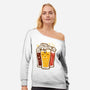 Beers And Cats-womens off shoulder sweatshirt-erion_designs