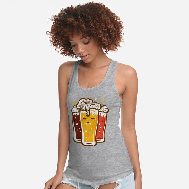 Beers And Cats-womens racerback tank-erion_designs