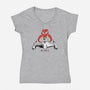 Ink Starfighter-womens v-neck tee-retrodivision