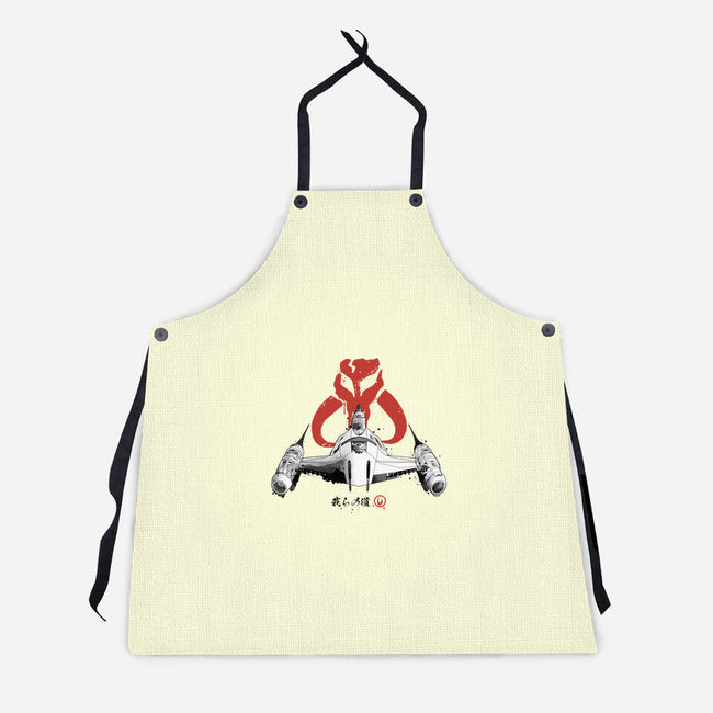 Ink Starfighter-unisex kitchen apron-retrodivision