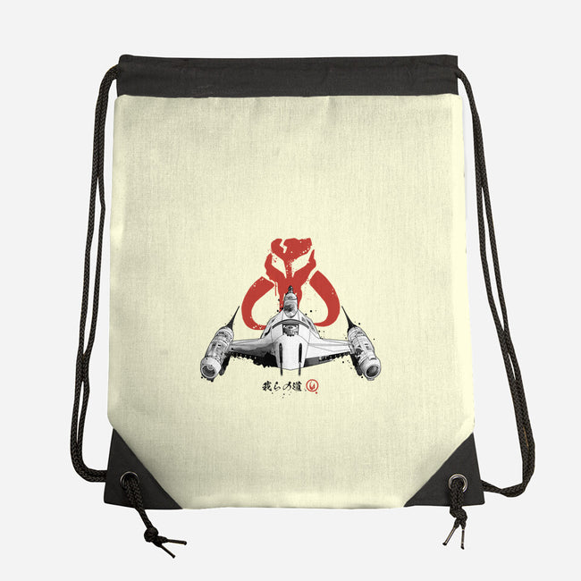Ink Starfighter-none drawstring bag-retrodivision