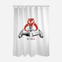 Ink Starfighter-none polyester shower curtain-retrodivision