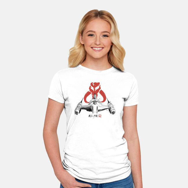 Ink Starfighter-womens fitted tee-retrodivision