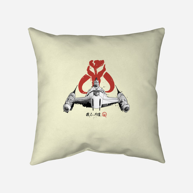 Ink Starfighter-none removable cover w insert throw pillow-retrodivision