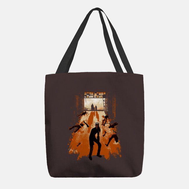 The Devil Hunter-none basic tote bag-IKILO
