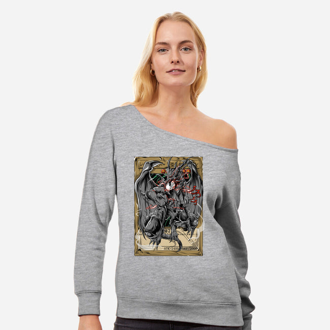 Mighty Red Dragon-womens off shoulder sweatshirt-Guilherme magno de oliveira