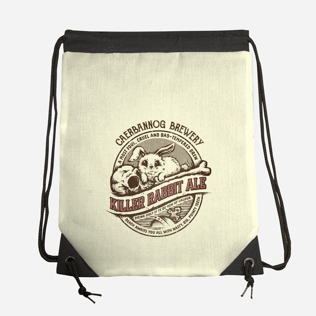 Killer Rabbit Ale-none drawstring bag-kg07
